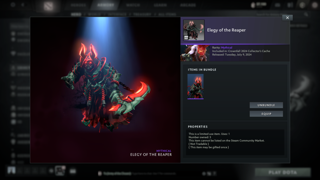 Crownfall 2024 Collector's Cache — Elegy of the Reaper