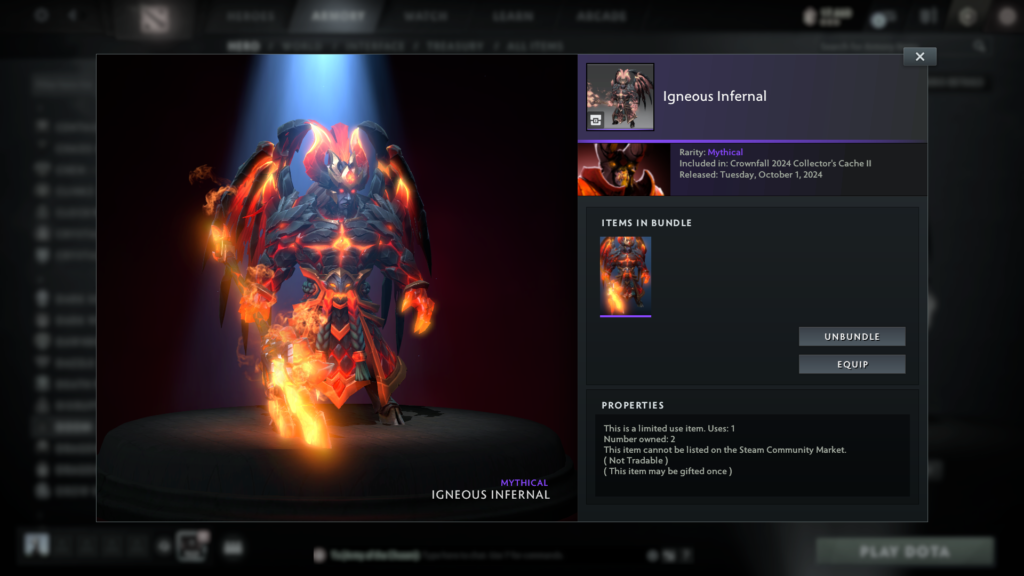 Crownfall 2024 Collector's Cache II — Igneous Infernal